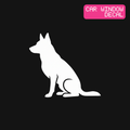 German Shepherd Decal — Stickatude white car-window decal