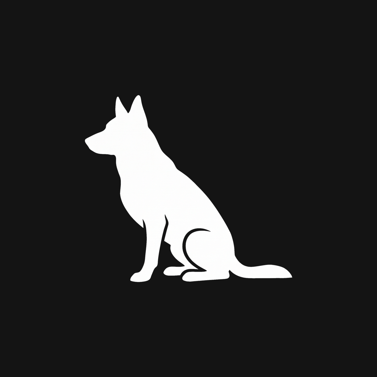 German Shepherd Decal — Stickatude white car-window decal