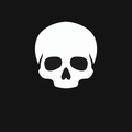 Skull Decal — Stickatude white car-window decal