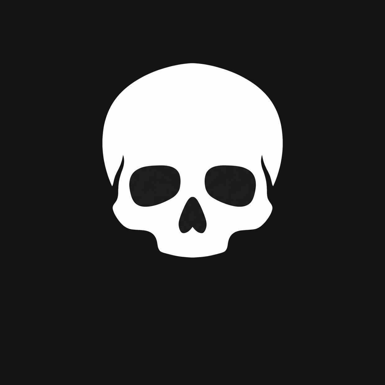 Skull Decal — Stickatude white car-window decal