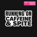 Caffeine & Spite Decal — Stickatude white car-window decal