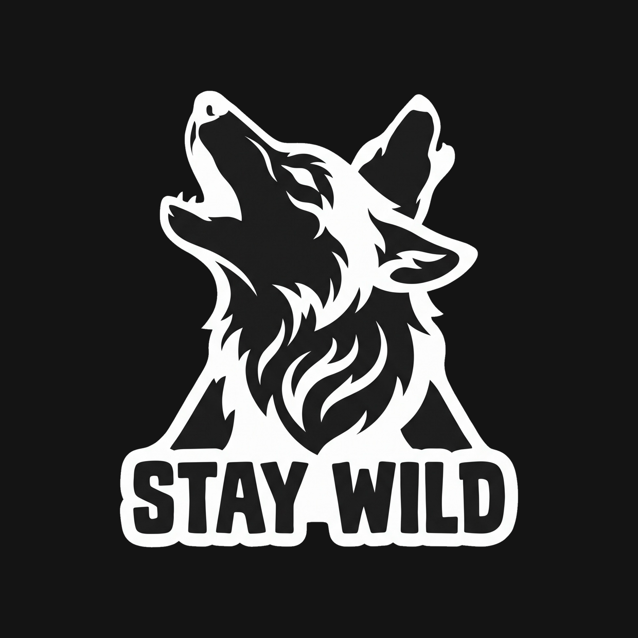 Stay Wild Decal — Stickatude white car-window decal