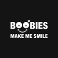 Boobies Make Me Smile Decal — Stickatude white car-window decal