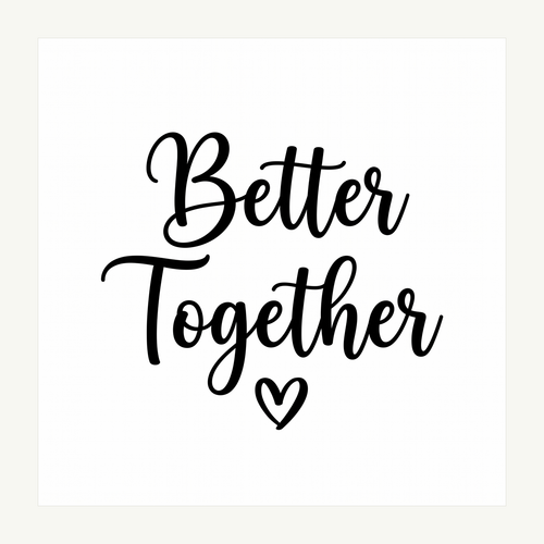 Better Together Champagne Flute Decals (Set of 2) artwork