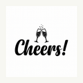 Cheers Champagne Flute Decals (Set of 2) artwork