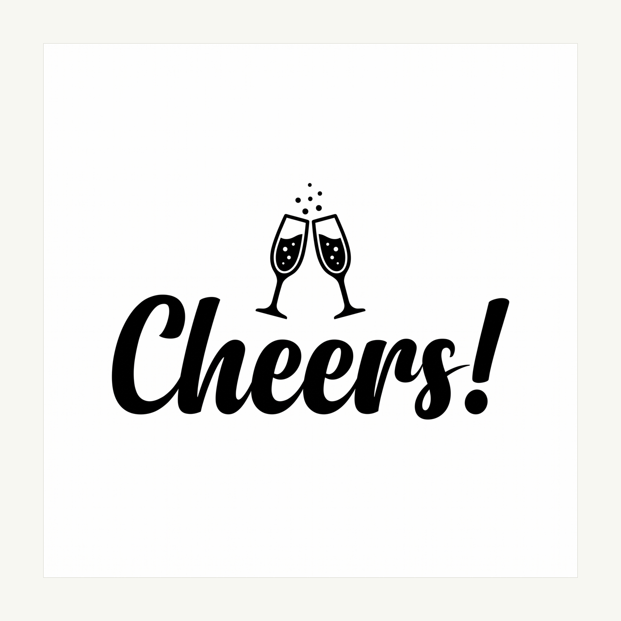Cheers Champagne Flute Decals (Set of 2) artwork