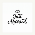 Just Married Champagne Flute Decals (Set of 2) artwork
