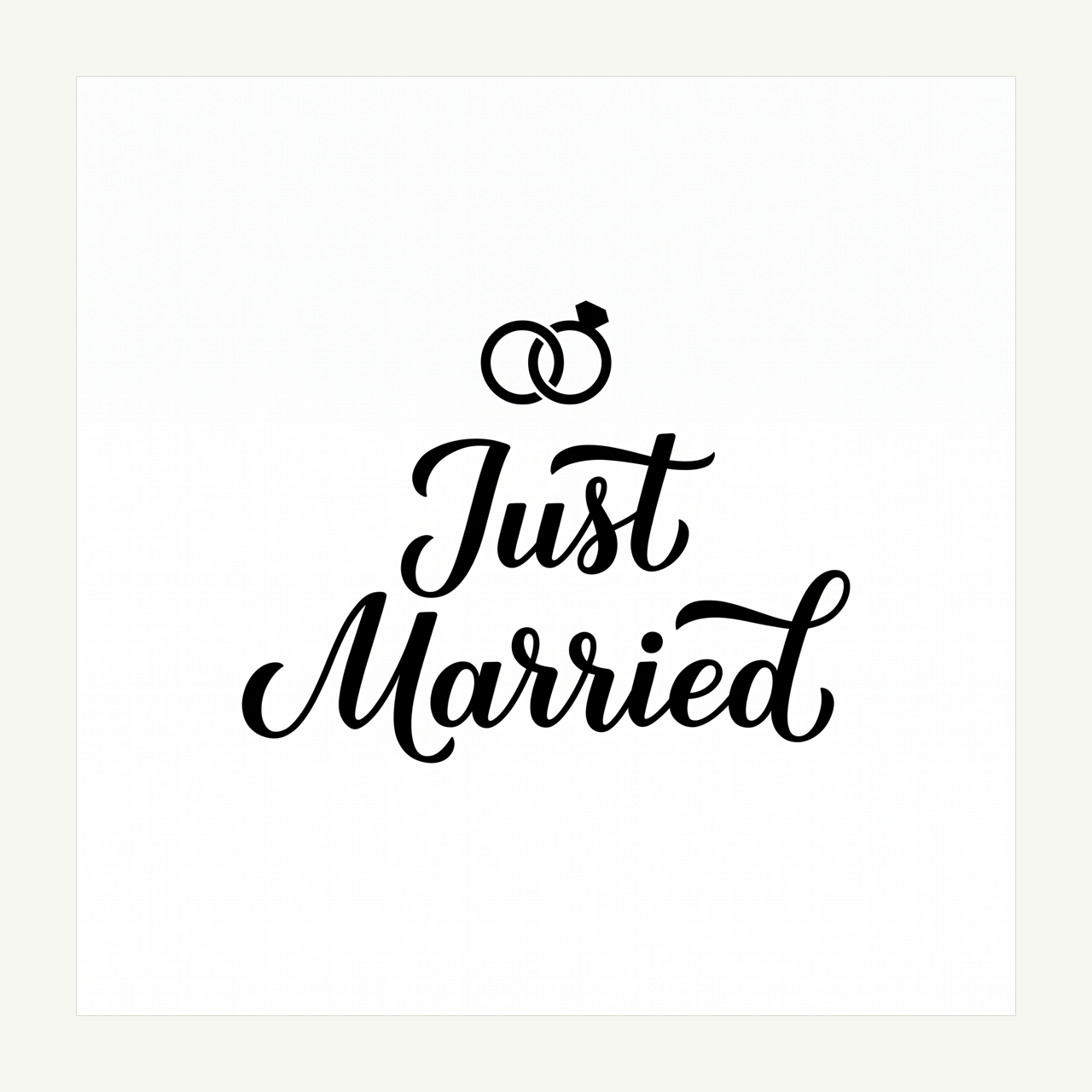 Just Married Champagne Flute Decals (Set of 2) artwork