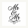 Mr & Mr Champagne Flute Decals (Set of 2) artwork