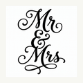 Mr & Mrs Champagne Flute Decals (Set of 2) artwork
