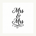 Mrs & Mrs Champagne Flute Decals (Set of 2) artwork