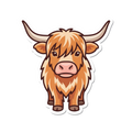 Highland Cow Window Sticker — Stickatude UV-printed window sticker