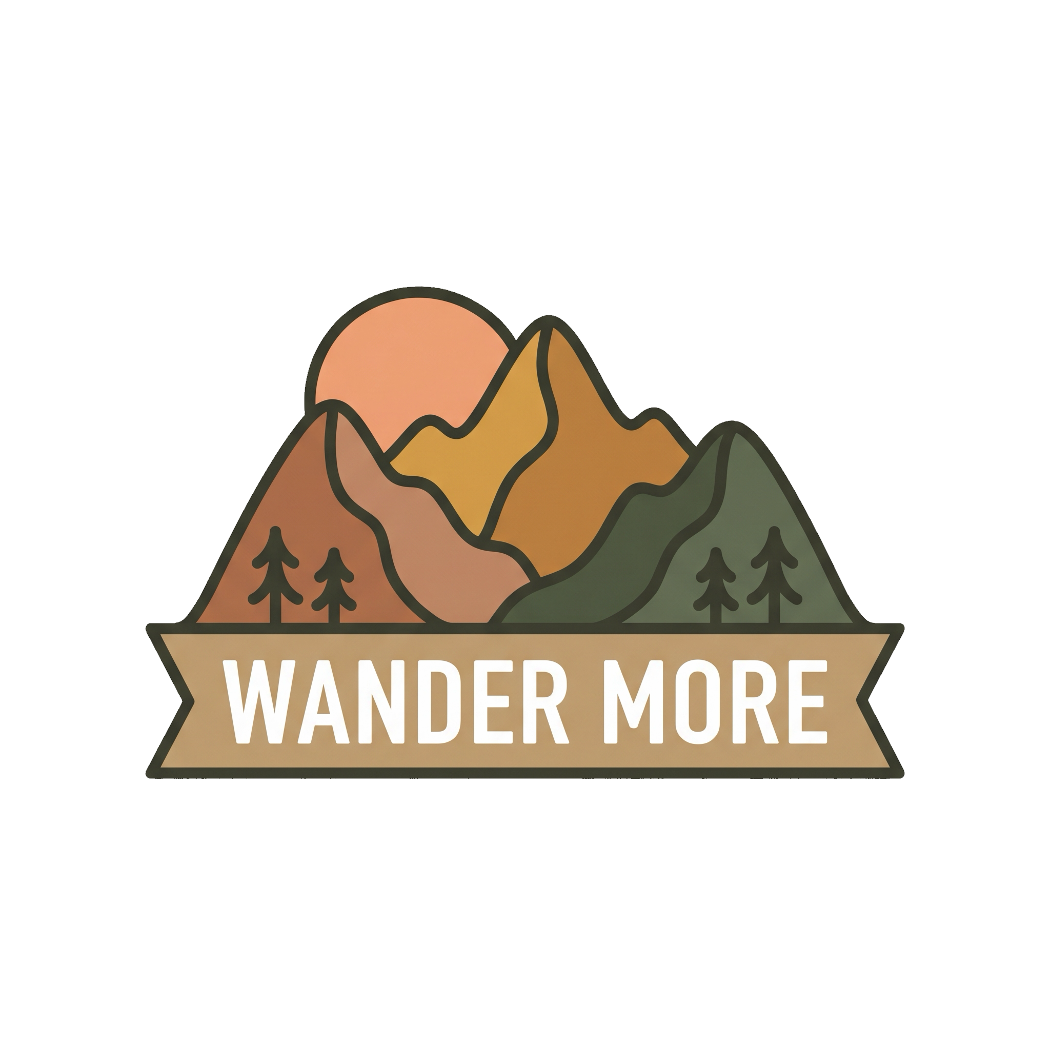 Wander More Window Sticker — Stickatude UV-printed window sticker