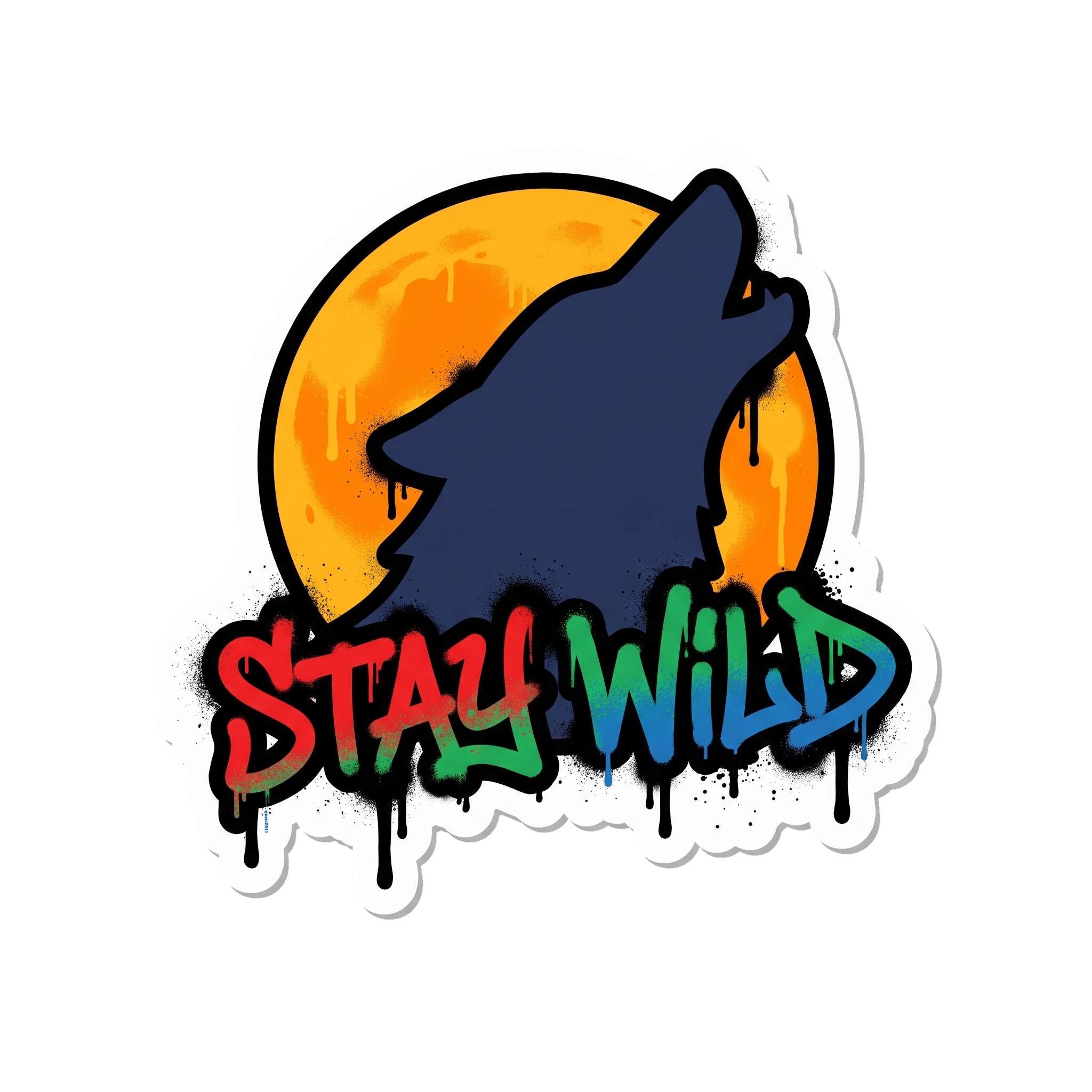 Stay Wild Window Sticker — Stickatude UV-printed window sticker