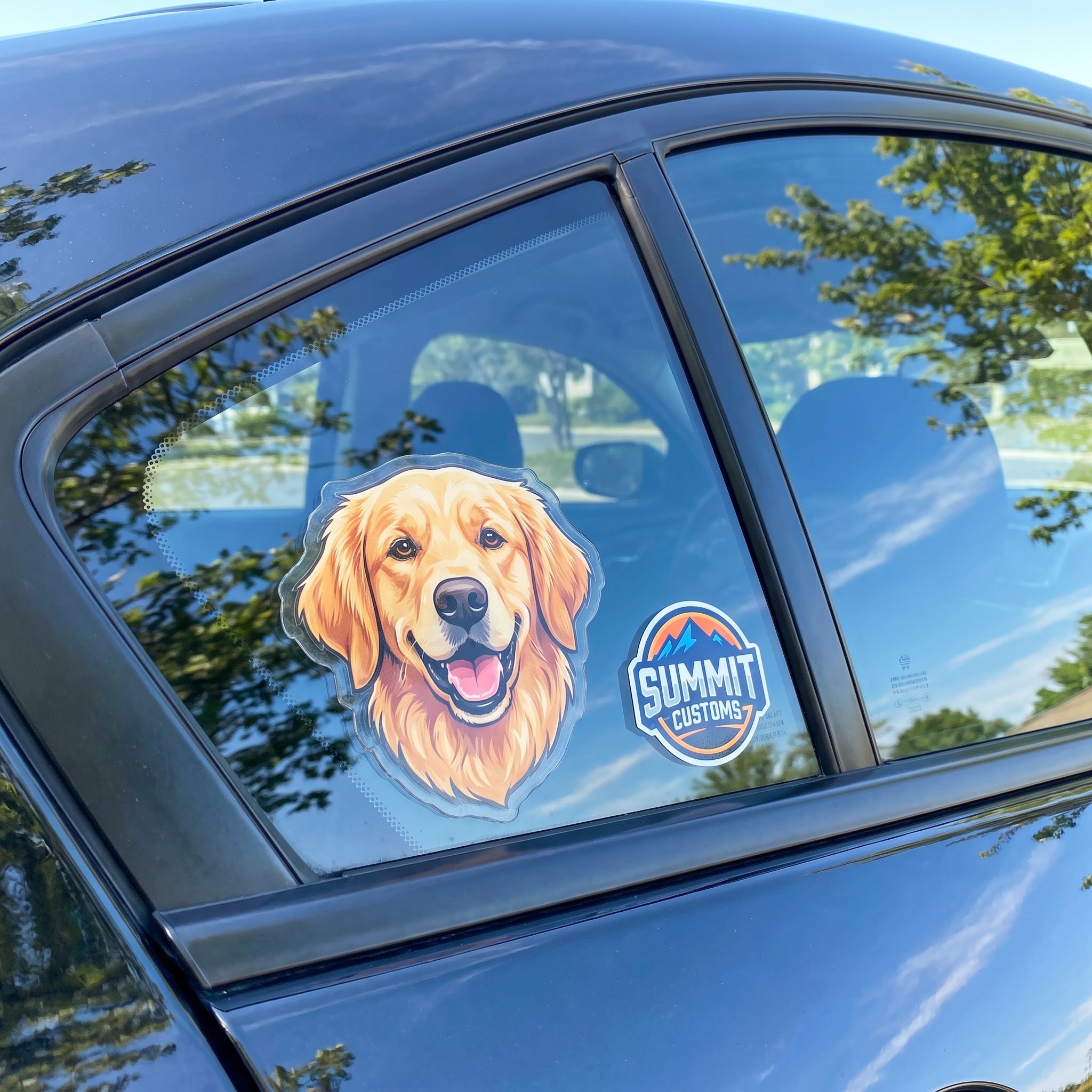 Build Your Own Window Sticker — upload your own photo or logo, printed to shape as a window decal